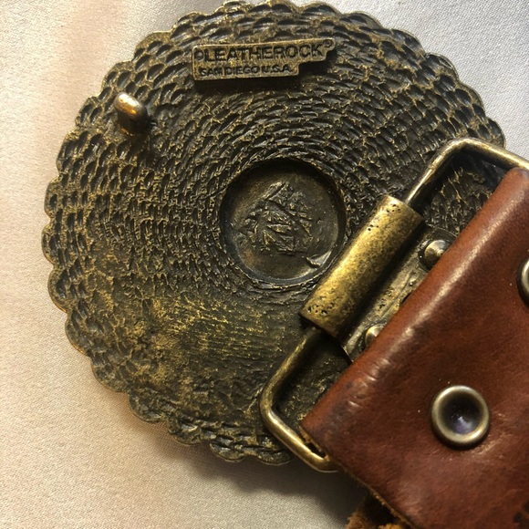 Women’s Leatherock Genuine Leather Belt Rhinestone main image 4